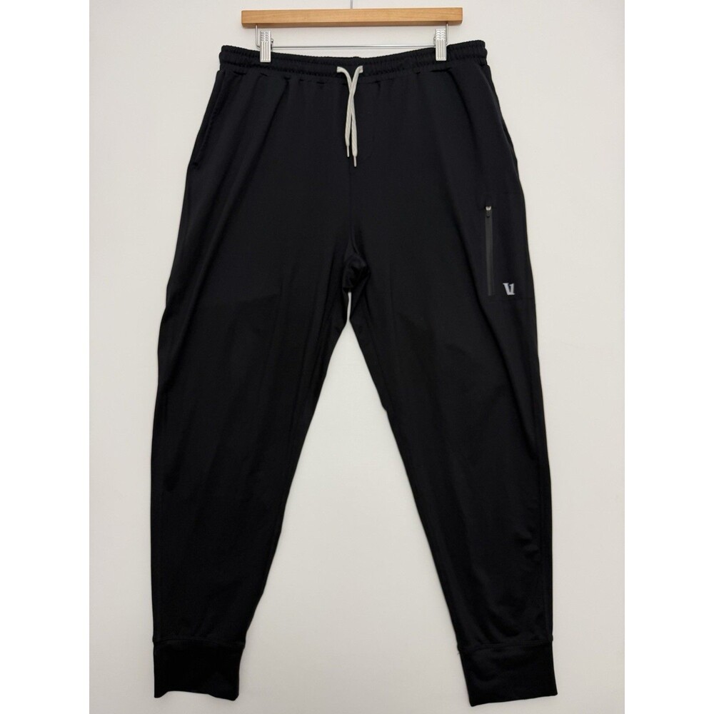 Vuori Sunday Performance Joggers Mens XL Black Heathered Tapered Pants V416